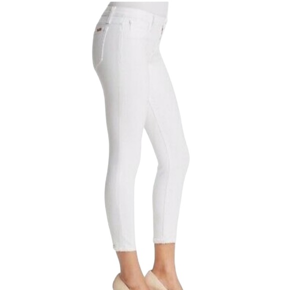 Joe’s Jeans The Icon Crop Mid Rise Skinny Crop Jeans White Sz 25 Ankle - Picture 2 of 13